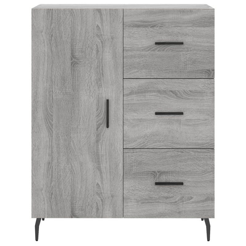 vidaXL szürke sonoma színű szerelt fa tálalószekrény 69,5 x 34 x 90 cm