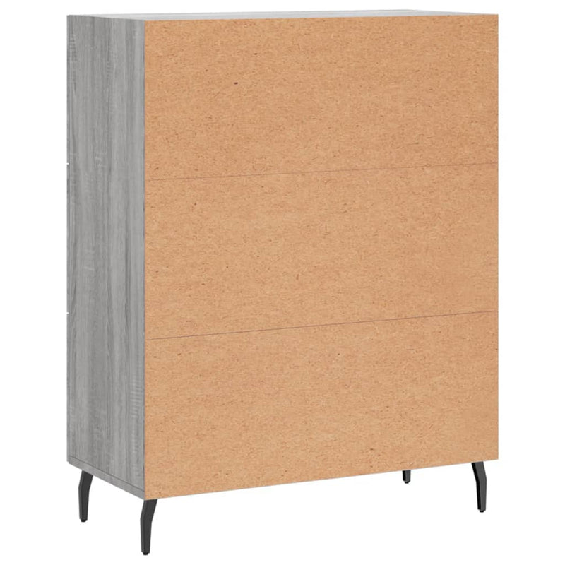 vidaXL szürke sonoma színű szerelt fa tálalószekrény 69,5 x 34 x 90 cm