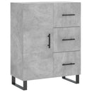 vidaXL betonszürke szerelt fa tálalószekrény 69,5 x 34 x 90 cm