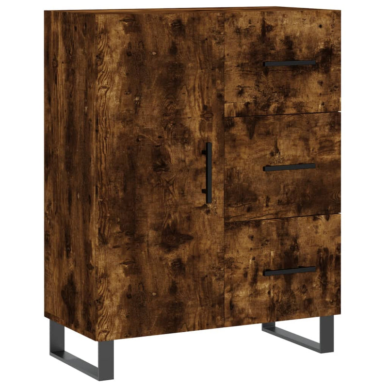 vidaXL füstös tölgy színű szerelt fa tálalószekrény 69,5 x 34 x 90 cm