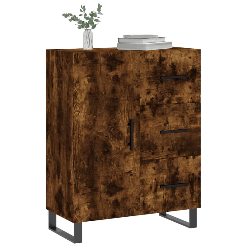 vidaXL füstös tölgy színű szerelt fa tálalószekrény 69,5 x 34 x 90 cm