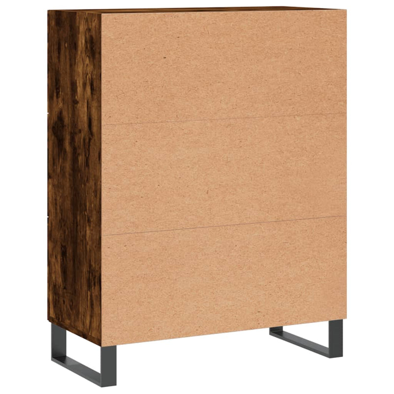 vidaXL füstös tölgy színű szerelt fa tálalószekrény 69,5 x 34 x 90 cm