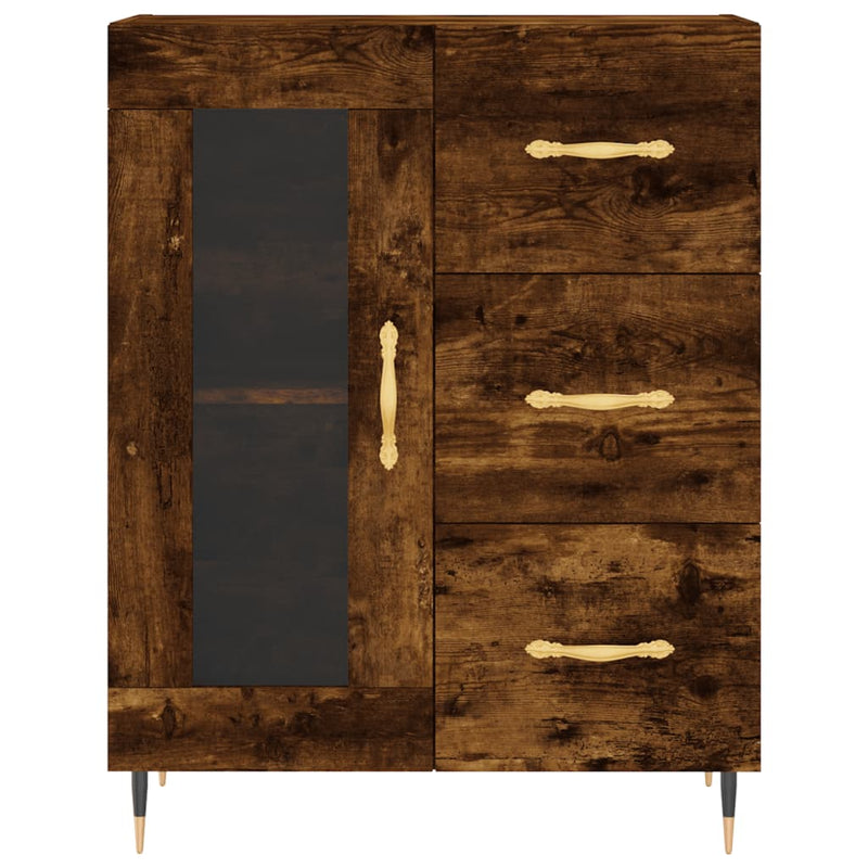 vidaXL füstös tölgy színű szerelt fa tálalószekrény 69,5 x 34 x 90 cm