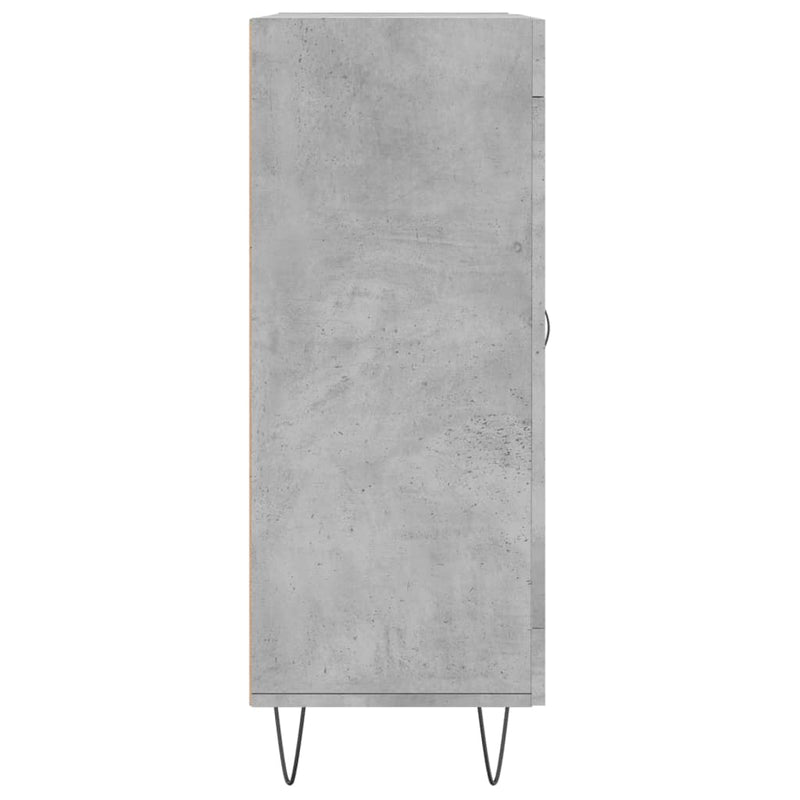 vidaXL betonszürke szerelt fa tálalószekrény 69,5 x 34 x 90 cm