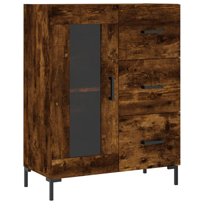 vidaXL füstös tölgy színű szerelt fa tálalószekrény 69,5 x 34 x 90 cm