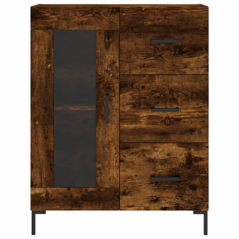 vidaXL füstös tölgy színű szerelt fa tálalószekrény 69,5 x 34 x 90 cm