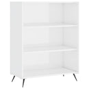 vidaXL magasfényű fehér szerelt fa könyvespolc 69,5 x 32,5 x 90 cm