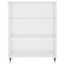 vidaXL magasfényű fehér szerelt fa könyvespolc 69,5 x 32,5 x 90 cm