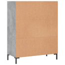 vidaXL betonszürke szerelt fa könyvespolc 69,5 x 32,5 x 90 cm