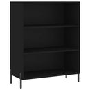 vidaXL fekete szerelt fa polcos szekrény 69,5 x 32,5 x 90 cm