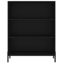 vidaXL fekete szerelt fa polcos szekrény 69,5 x 32,5 x 90 cm