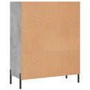vidaXL betonszürke szerelt fa polcos szekrény 69,5 x 32,5 x 90 cm