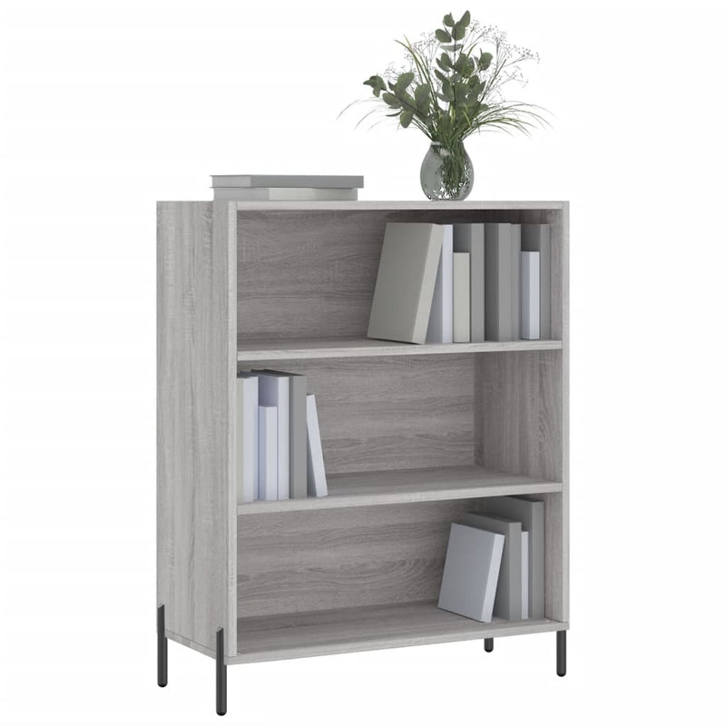 vidaXL szürke sonoma színű szerelt fa polcos szekrény 69,5x32,5x90 cm