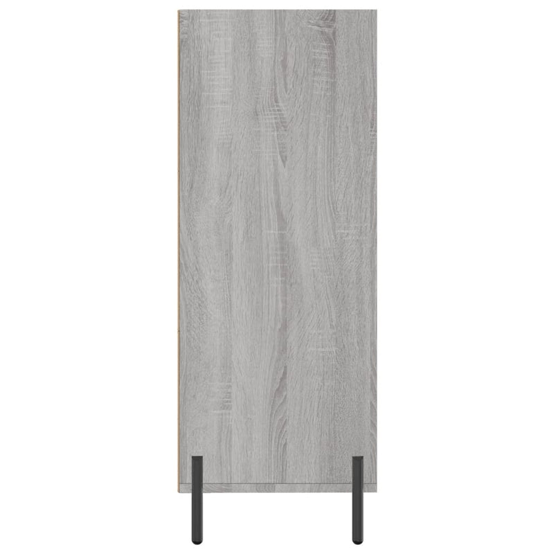vidaXL szürke sonoma színű szerelt fa polcos szekrény 69,5x32,5x90 cm