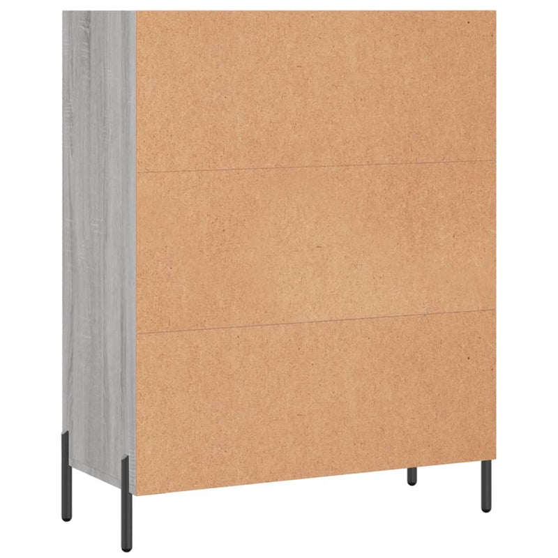 vidaXL szürke sonoma színű szerelt fa polcos szekrény 69,5x32,5x90 cm