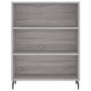vidaXL szürke sonoma színű szerelt fa polcos szekrény 69,5x32,5x90 cm