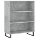 vidaXL betonszürke szerelt fa polcos szekrény 69,5 x 32,5 x 90 cm