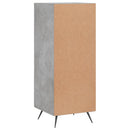 vidaXL betonszürke szerelt fa tálalószekrény 34,5 x 34 x 90 cm