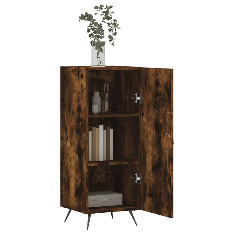 vidaXL füstös tölgy színű szerelt fa tálalószekrény 34,5 x 34 x 90 cm
