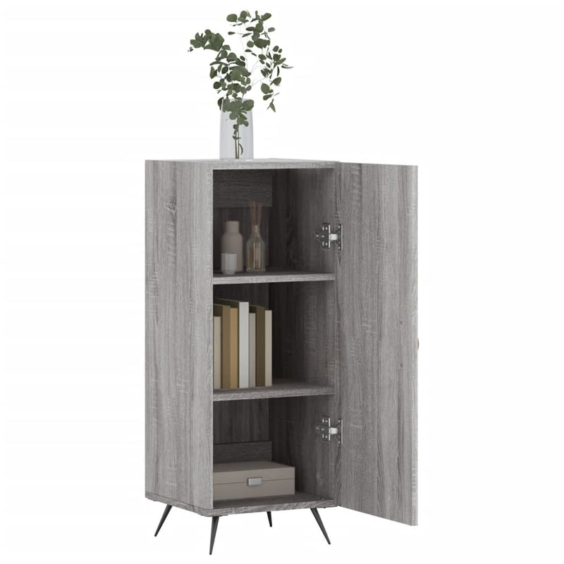 vidaXL szürke sonoma színű szerelt fa tálalószekrény 34,5 x 34 x 90 cm