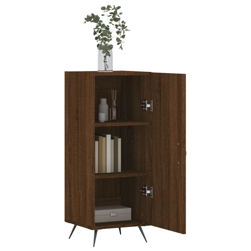 vidaXL barna tölgy színű szerelt fa tálalószekrény 34,5 x 34 x 90 cm