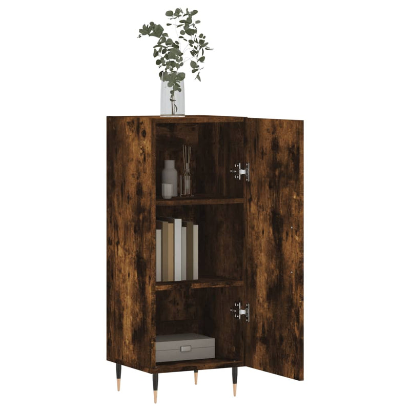 vidaXL füstös tölgy színű szerelt fa tálalószekrény 34,5 x 34 x 90 cm