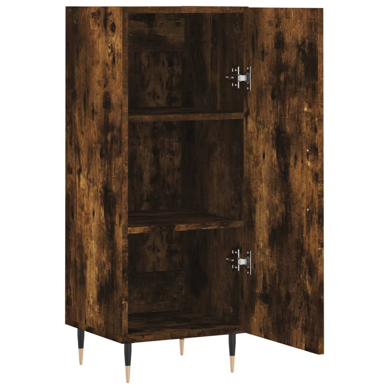 vidaXL füstös tölgy színű szerelt fa tálalószekrény 34,5 x 34 x 90 cm