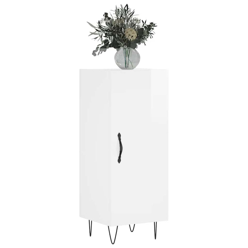 vidaXL magasfényű fehér szerelt fa tálalószekrény 34,5 x 34 x 90 cm