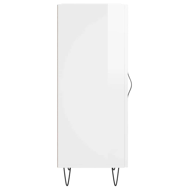 vidaXL magasfényű fehér szerelt fa tálalószekrény 34,5 x 34 x 90 cm