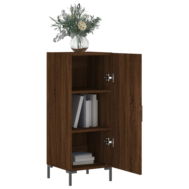 vidaXL barna tölgy színű szerelt fa tálalószekrény 34,5 x 34 x 90 cm