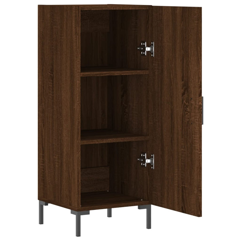 vidaXL barna tölgy színű szerelt fa tálalószekrény 34,5 x 34 x 90 cm