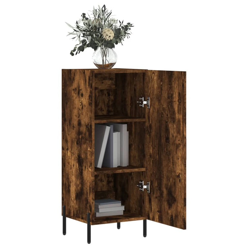 vidaXL füstös tölgy színű szerelt fa tálalószekrény 34,5 x 34 x 90 cm