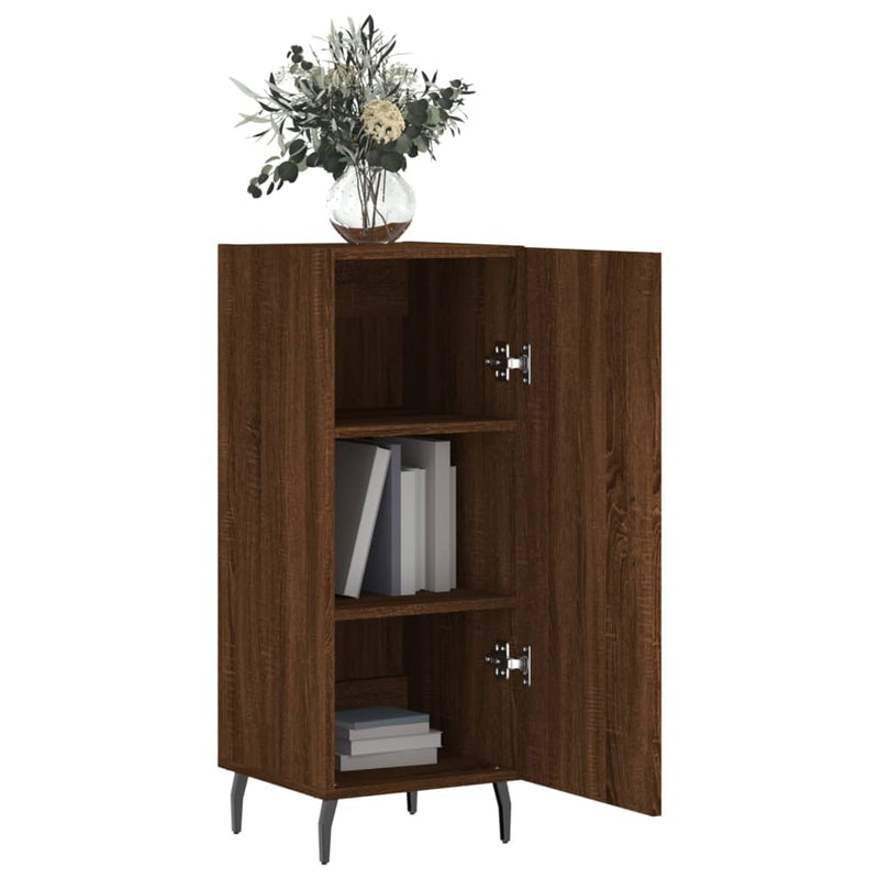 vidaXL barna tölgy színű szerelt fa tálalószekrény 34,5 x 34 x 90 cm