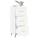 vidaXL fehér szerelt fa tálalóasztal 34,5 x 34 x 90 cm