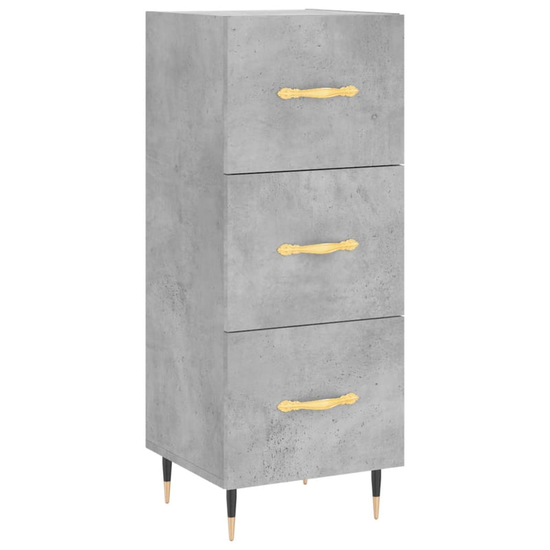 vidaXL betonszürke szerelt fa tálalószekrény 34,5 x 34 x 90 cm