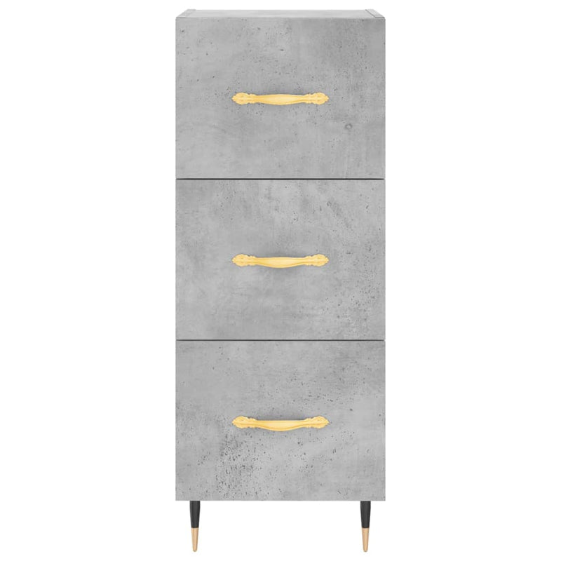 vidaXL betonszürke szerelt fa tálalószekrény 34,5 x 34 x 90 cm