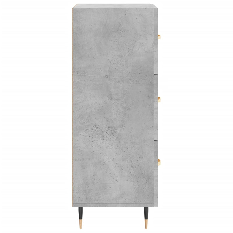 vidaXL betonszürke szerelt fa tálalószekrény 34,5 x 34 x 90 cm