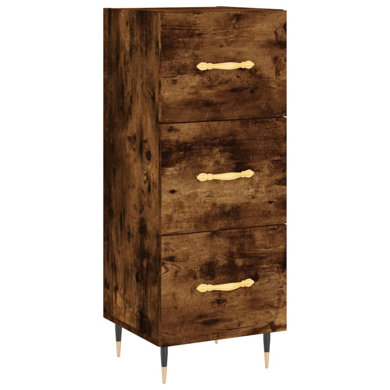 vidaXL füstös tölgy színű szerelt fa tálalószekrény 34,5 x 34 x 90 cm