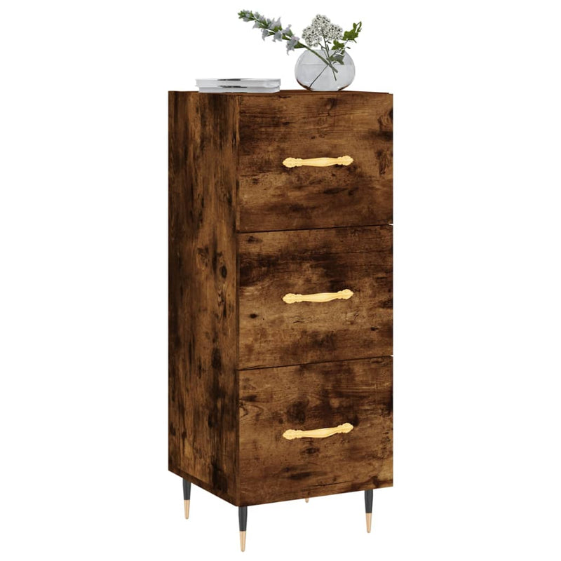 vidaXL füstös tölgy színű szerelt fa tálalószekrény 34,5 x 34 x 90 cm