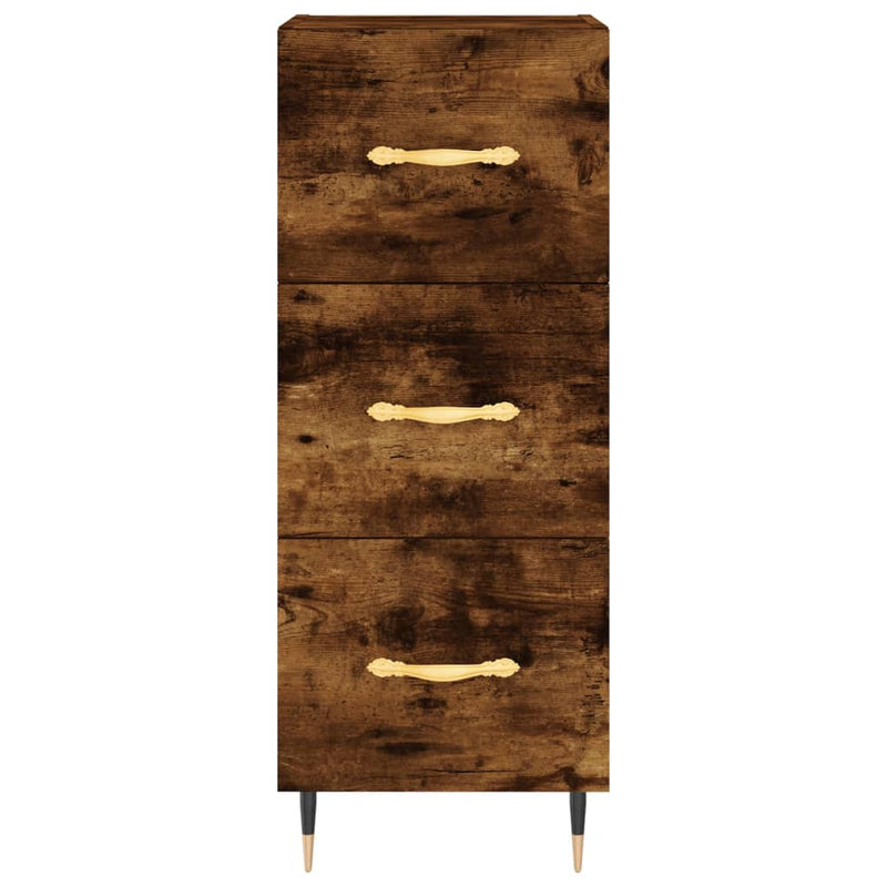 vidaXL füstös tölgy színű szerelt fa tálalószekrény 34,5 x 34 x 90 cm