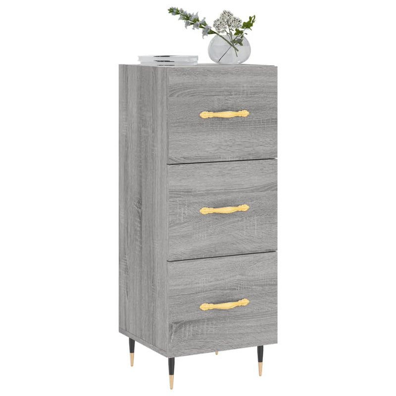 vidaXL szürke sonoma színű szerelt fa tálalószekrény 34,5 x 34 x 90 cm