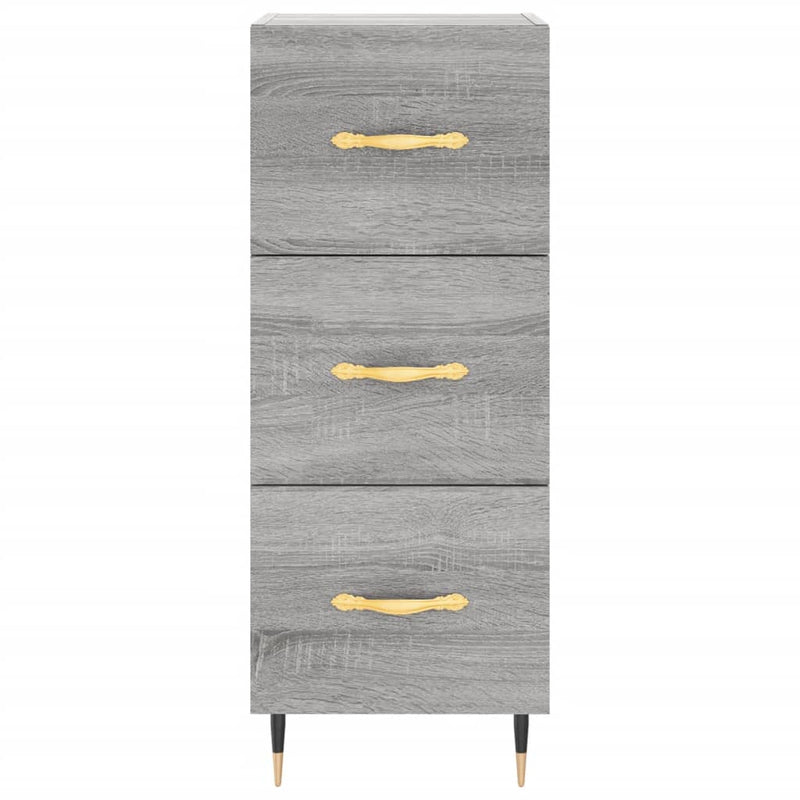 vidaXL szürke sonoma színű szerelt fa tálalószekrény 34,5 x 34 x 90 cm