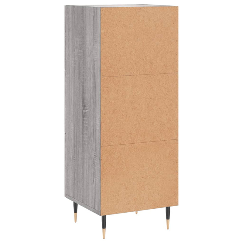 vidaXL szürke sonoma színű szerelt fa tálalószekrény 34,5 x 34 x 90 cm