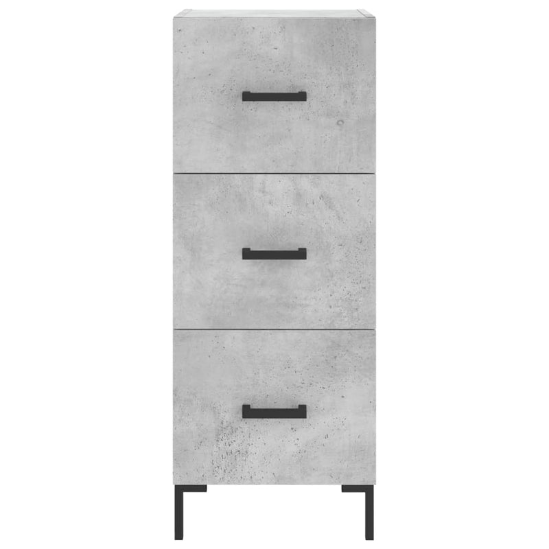 vidaXL betonszürke szerelt fa tálalószekrény 34,5 x 34 x 90 cm