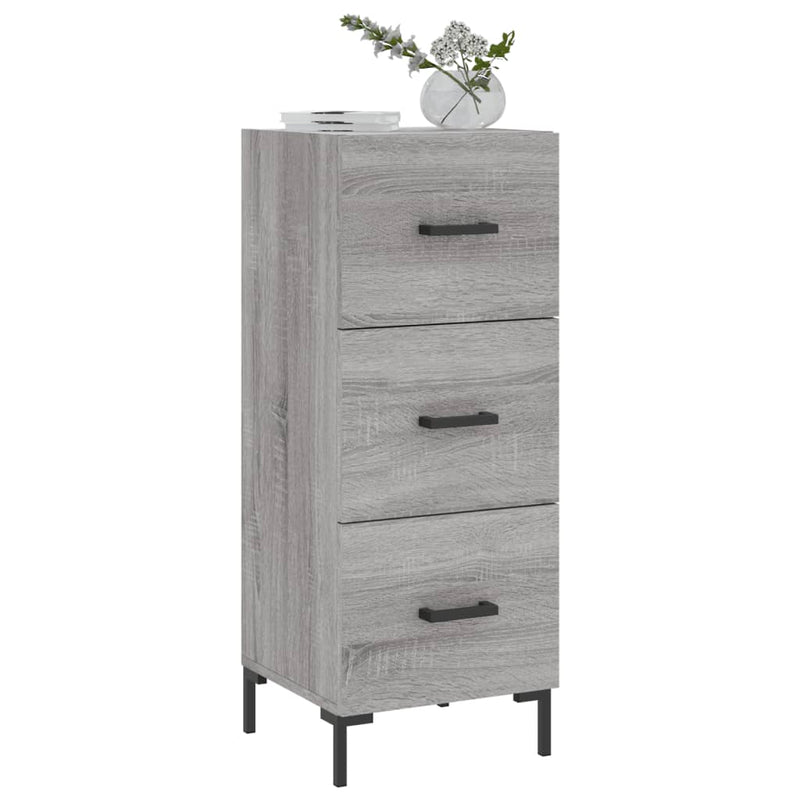 vidaXL szürke sonoma színű szerelt fa tálalószekrény 34,5 x 34 x 90 cm