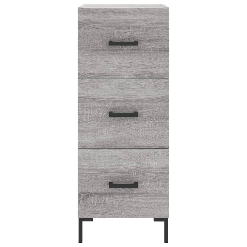 vidaXL szürke sonoma színű szerelt fa tálalószekrény 34,5 x 34 x 90 cm