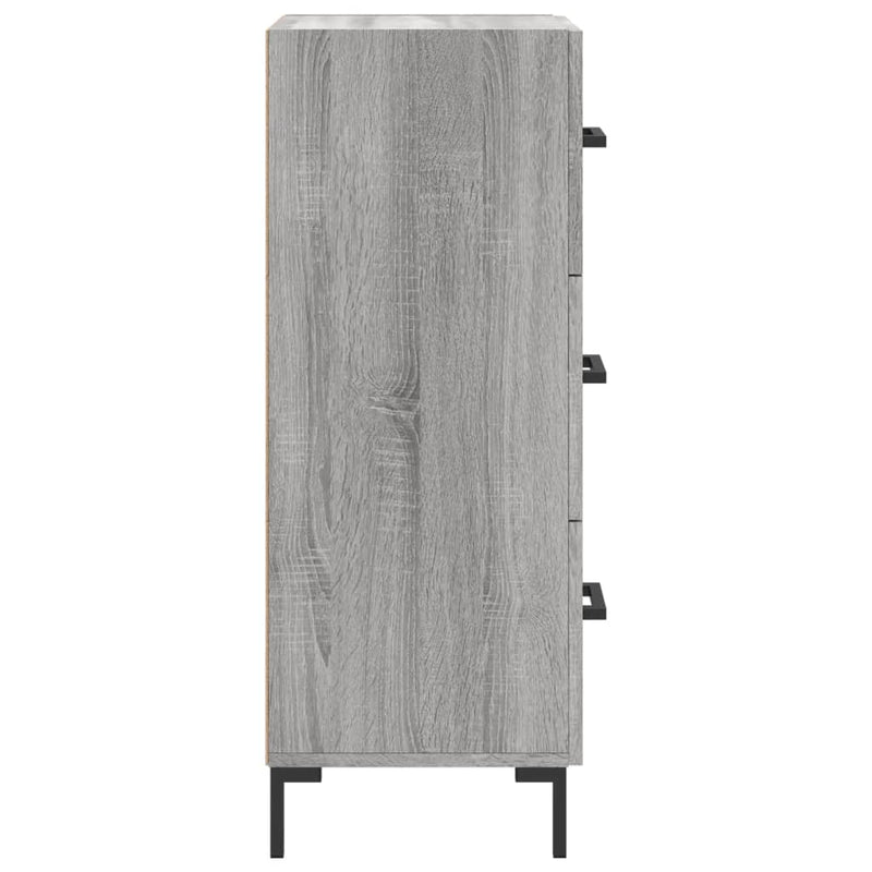vidaXL szürke sonoma színű szerelt fa tálalószekrény 34,5 x 34 x 90 cm