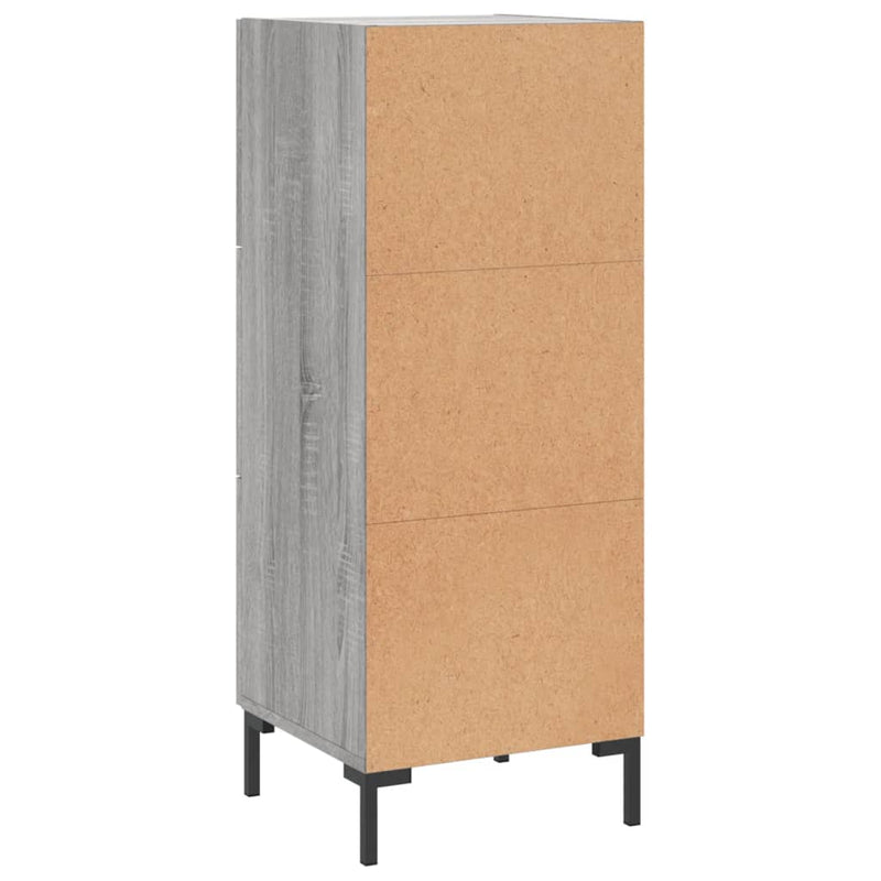 vidaXL szürke sonoma színű szerelt fa tálalószekrény 34,5 x 34 x 90 cm