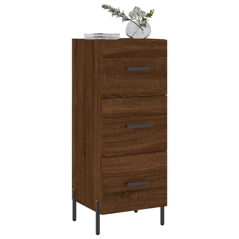 vidaXL barna tölgy színű szerelt fa tálalószekrény 34,5 x 34 x 90 cm
