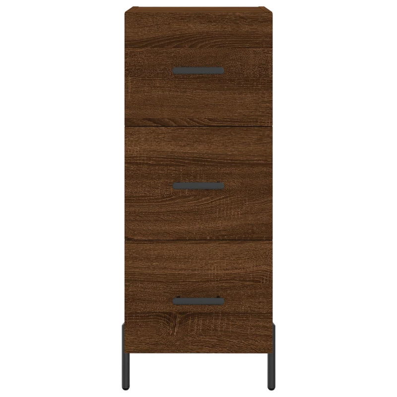 vidaXL barna tölgy színű szerelt fa tálalószekrény 34,5 x 34 x 90 cm
